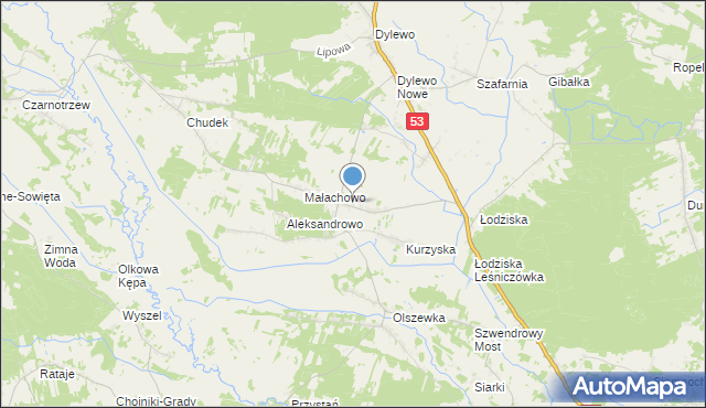 mapa Obierwia, Obierwia na mapie Targeo