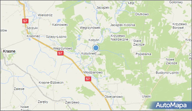 mapa Obłudzin, Obłudzin na mapie Targeo