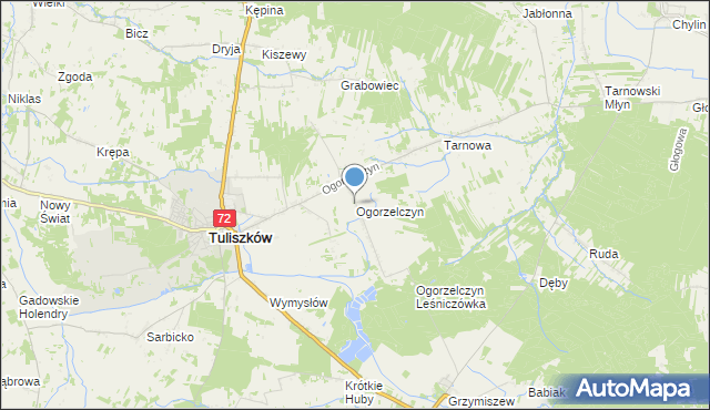 mapa Ogorzelczyn, Ogorzelczyn na mapie Targeo