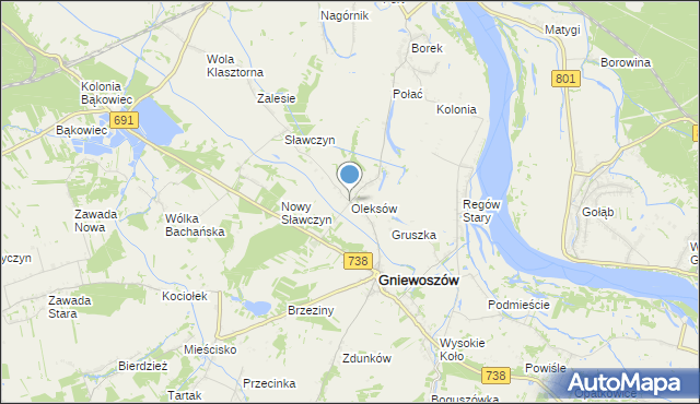 mapa Oleksów, Oleksów na mapie Targeo