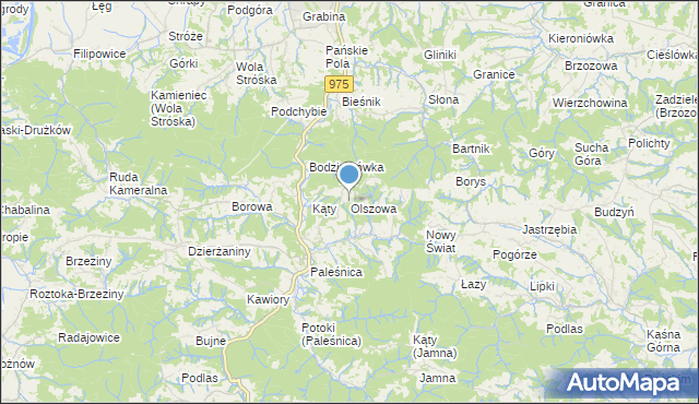 mapa Olszowa, Olszowa gmina Zakliczyn na mapie Targeo