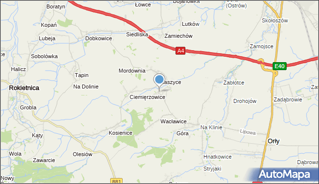 mapa Olszynka, Olszynka gmina Orły na mapie Targeo