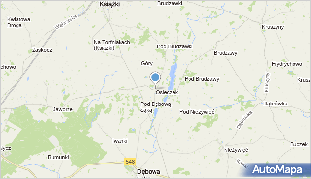 mapa Osieczek, Osieczek gmina Książki na mapie Targeo