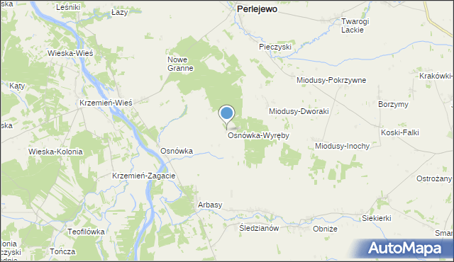 mapa Osnówka-Wyręby, Osnówka-Wyręby na mapie Targeo
