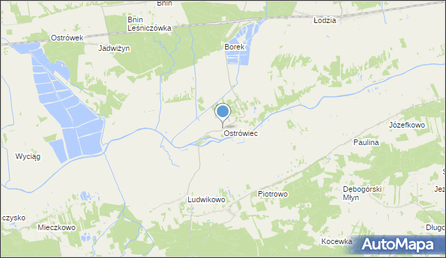 mapa Ostrówiec, Ostrówiec gmina Sadki na mapie Targeo