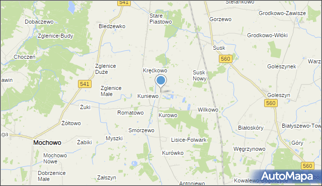 mapa Ostrowy, Ostrowy gmina Gozdowo na mapie Targeo