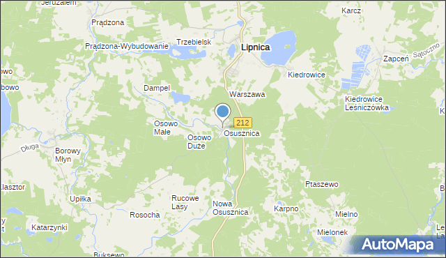 mapa Osusznica, Osusznica na mapie Targeo