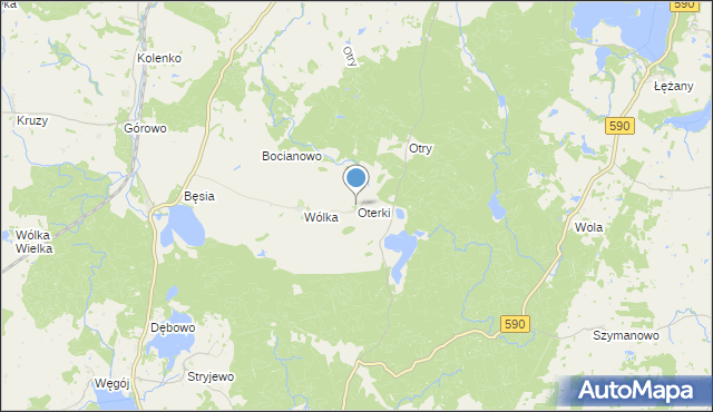 mapa Oterki, Oterki na mapie Targeo