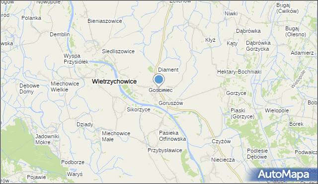 mapa Otfinów, Otfinów na mapie Targeo