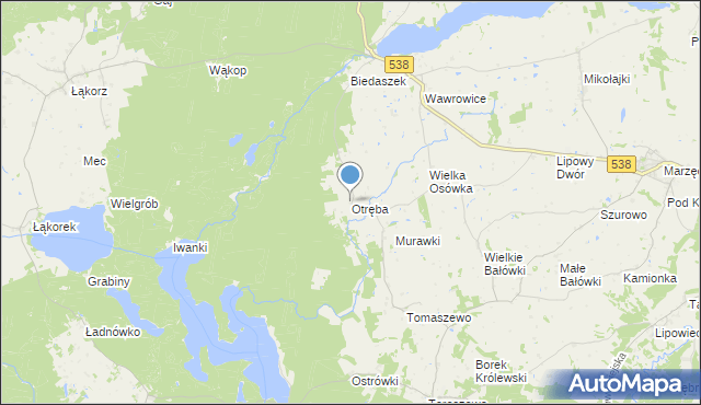 mapa Otręba, Otręba na mapie Targeo