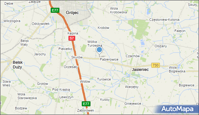 mapa Pabierowice, Pabierowice na mapie Targeo