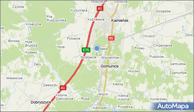 mapa Paciorkowizna, Paciorkowizna na mapie Targeo