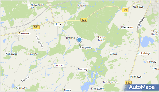 mapa Paczkowo, Paczkowo gmina Kwidzyn na mapie Targeo