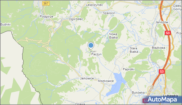 mapa Paczyn, Paczyn na mapie Targeo