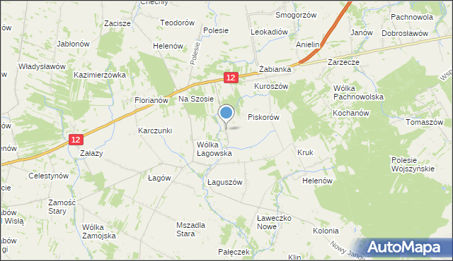 mapa Pająków, Pająków na mapie Targeo