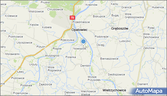 mapa Pałuszyce, Pałuszyce na mapie Targeo