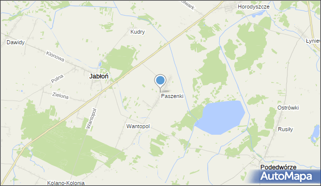 mapa Paszenki, Paszenki na mapie Targeo