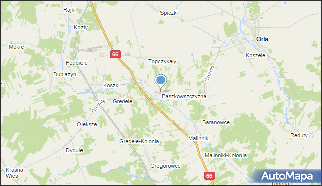 mapa Paszkowszczyzna, Paszkowszczyzna na mapie Targeo