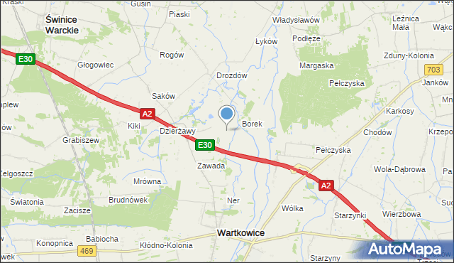 mapa Pauzew, Pauzew na mapie Targeo