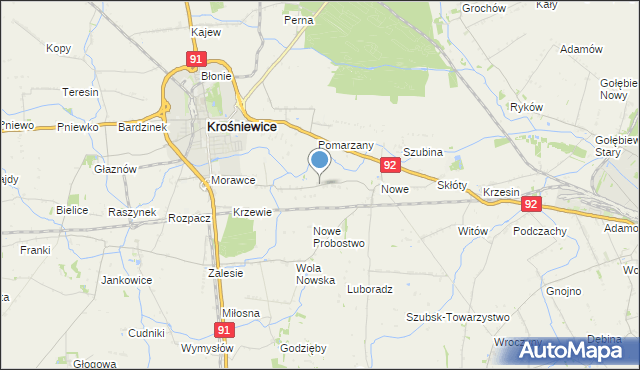 mapa Pawlikowice, Pawlikowice gmina Krośniewice na mapie Targeo