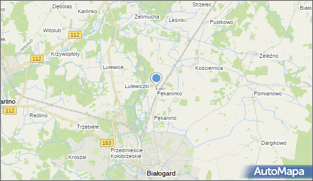 mapa Pękaninko, Pękaninko na mapie Targeo