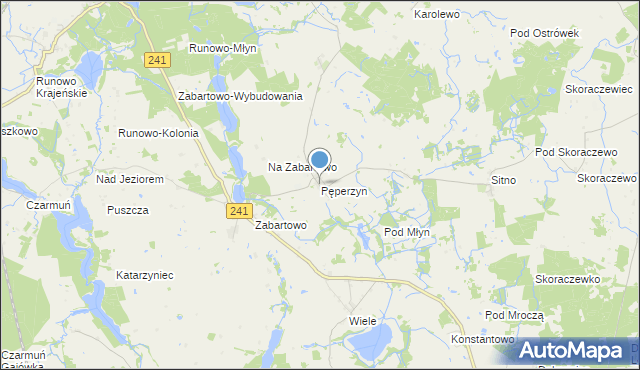 mapa Pęperzyn, Pęperzyn na mapie Targeo
