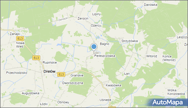 mapa Pereszczówka, Pereszczówka na mapie Targeo