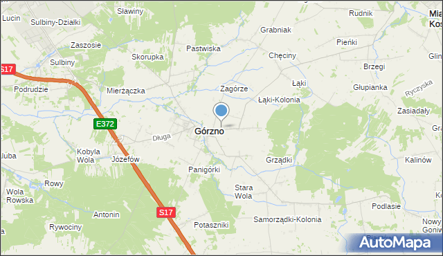 mapa Piaski, Piaski gmina Górzno na mapie Targeo