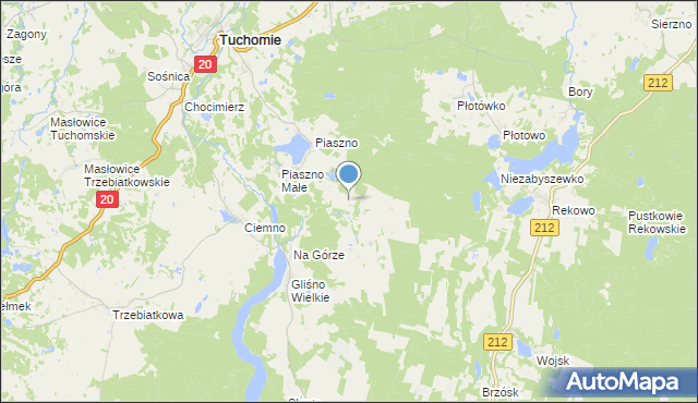 mapa Piaszno-Wybudowania, Piaszno-Wybudowania na mapie Targeo