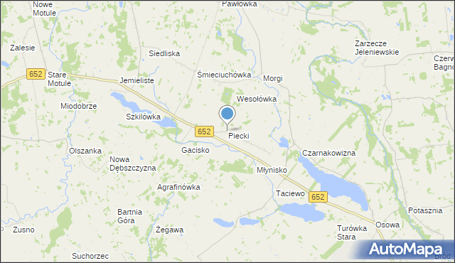 mapa Piecki, Piecki gmina Filipów na mapie Targeo