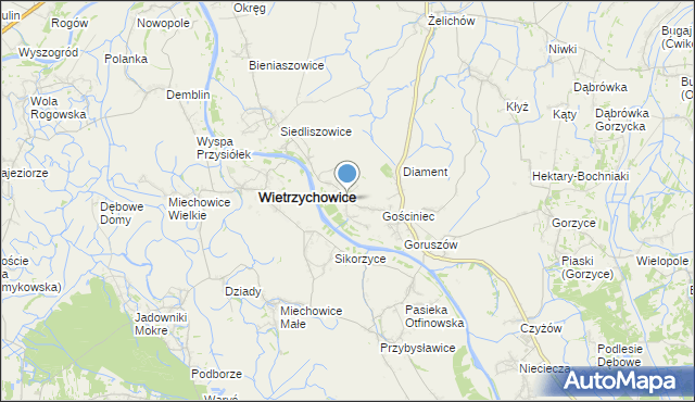 mapa Pierszyce, Pierszyce na mapie Targeo
