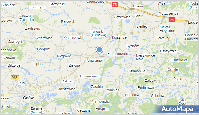 mapa Pierzchów, Pierzchów na mapie Targeo