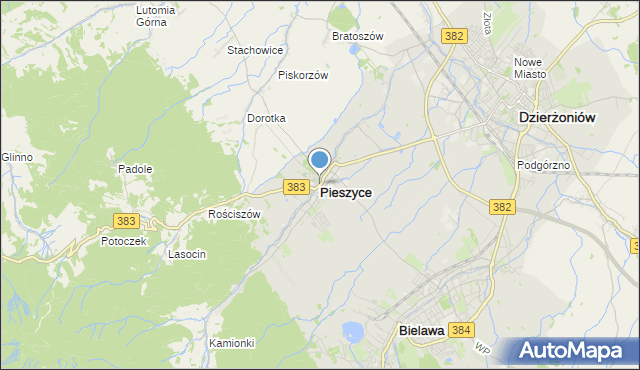 mapa Pieszyce, Pieszyce na mapie Targeo