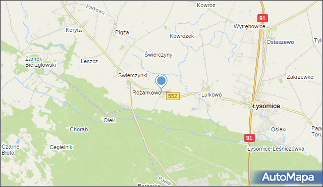 mapa Piwnice, Piwnice gmina Łysomice na mapie Targeo
