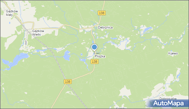 mapa Pliszka, Pliszka na mapie Targeo