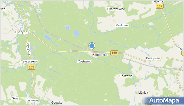 mapa Podborsko, Podborsko na mapie Targeo