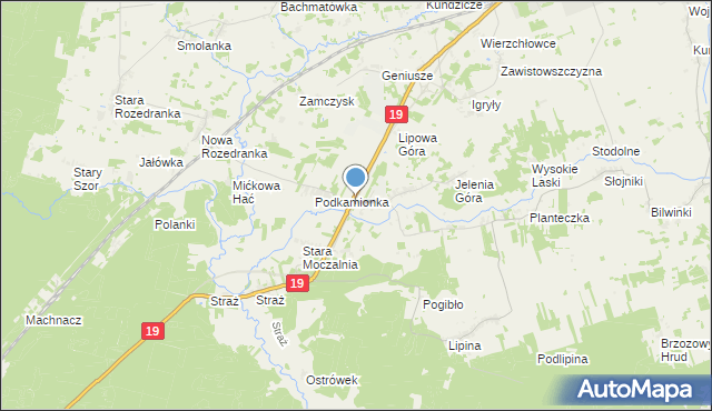 mapa Podjanowszczyzna, Podjanowszczyzna na mapie Targeo