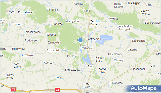 mapa Podlasek, Podlasek gmina Stopnica na mapie Targeo