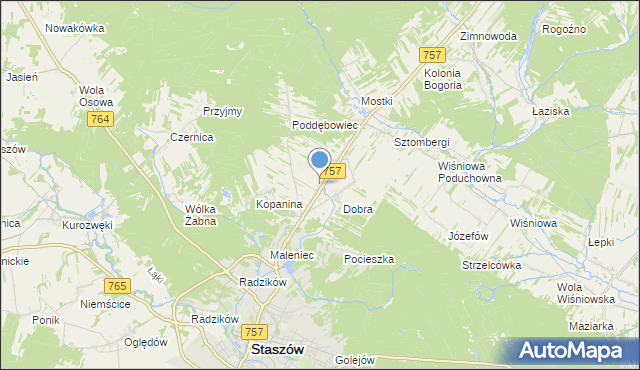 mapa Podmaleniec, Podmaleniec na mapie Targeo