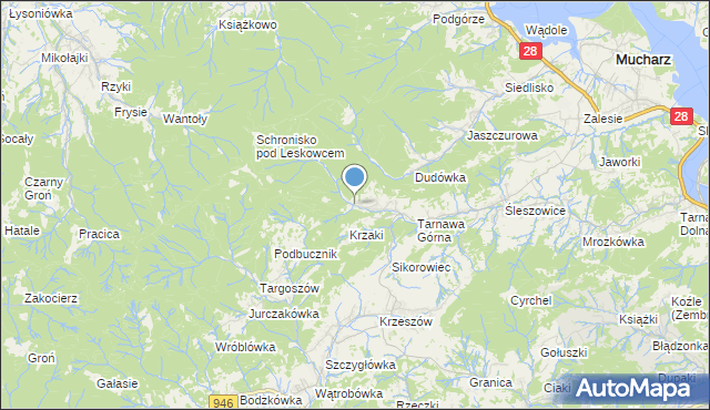 mapa Podpagórek, Podpagórek na mapie Targeo