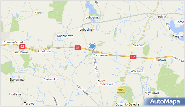 mapa Podrzewie, Podrzewie na mapie Targeo