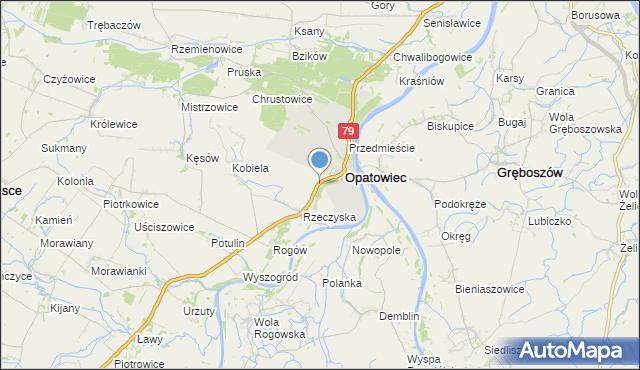 mapa Podskale, Podskale gmina Opatowiec na mapie Targeo