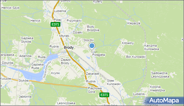 mapa Połągiew, Połągiew na mapie Targeo