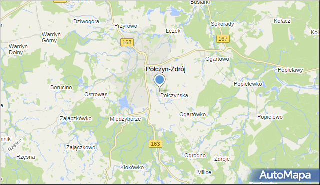 mapa Połczyńska, Połczyńska na mapie Targeo