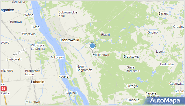 mapa Polichnowo, Polichnowo na mapie Targeo