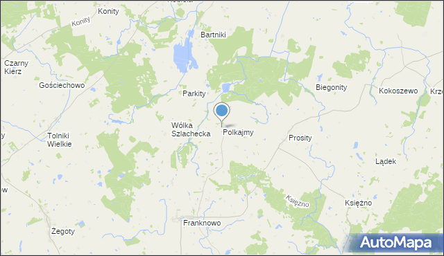 mapa Polkajmy, Polkajmy na mapie Targeo