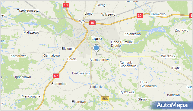 mapa Pólko, Pólko gmina Lipno na mapie Targeo