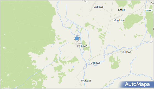 mapa Polkowo, Polkowo gmina Sztabin na mapie Targeo