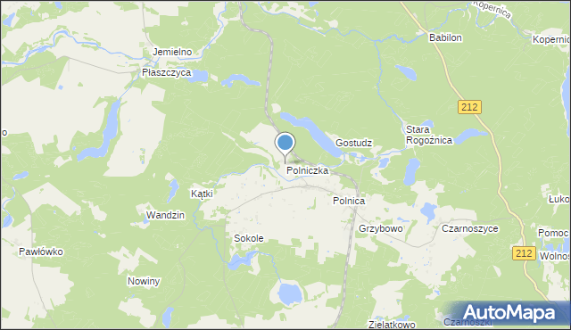 mapa Polniczka, Polniczka na mapie Targeo