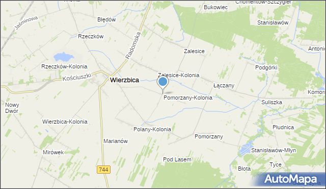 mapa Pomorzany-Kolonia, Pomorzany-Kolonia na mapie Targeo